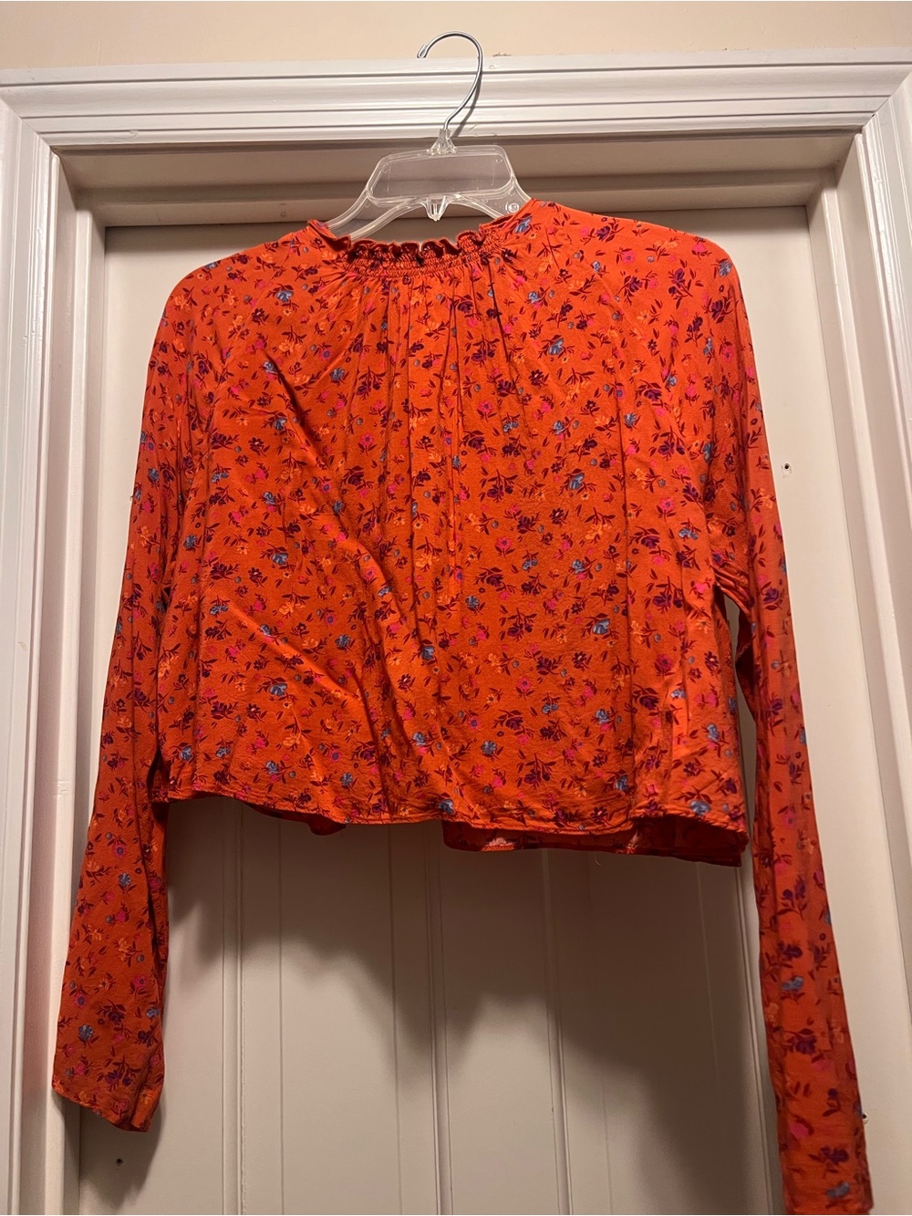 Free People Floral Open Back Top